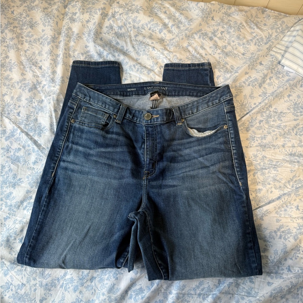 Lane Bryant Blue Skinny Jeans